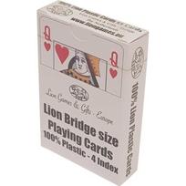 Lion Single 100% plastikinės žaidimų kortos Bridge