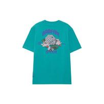 Li Ning Badfive Weichu Youcai Printed Round Neck Short Sleeve T-Shirt Men Tops Bibo-Green AHSRB47-2 M blue