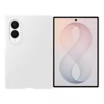 SAMSUNG Silicone magnetic phone case with MagSafe support for Galaxy Z Fold 8 (F971), white (protective film included)