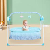 0-25Kg Big Space Electric Baby Crib Cradle Infant Rocker Auto Swing Bed Baby Cradle For Babies Who Are 0-18 Months In Age mėlyna