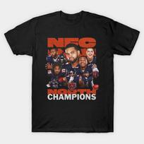 Men Black Print T-shirt Chicago-Bears-2025-Nfc-North-Champions-Division-2025 No-Cut Heat Transfer Print Cotton Tshirt XL juoda