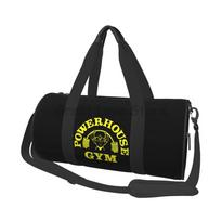 Powerhouse Gym Print Round Travel Duffel Bag Weekender Overnight handbag Portable Waterproof Luggage Tote Bag for Yoga Gym Sport