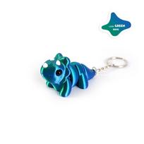 Realistic Action Figure Movable Joint Cartoon Miniatures Colorful Triceratops Keychain  Gift