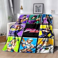 3D Cartoon Anime J-JoJo's Bizarre Adventure Printed Blanket Home Sofa Bed Cover Living Room Bedroom Decoration Warm Soft Blanket 75x90cm
