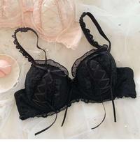 Women's Push-Up & Shaping Bra Set with Lace Trim: Wireless, Side Support, Sexy, Backless Design for Smaller Busts 36/80 Universal Cup juoda