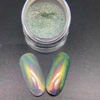 Aurora Laser Mirror Nail Powder: Solvent-Resistant, High-Color Concentration, Dazzling Starry Nebula 1 gram gray