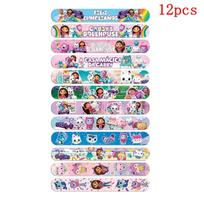 12/24Pcs Gabby Dollhouse Slap Bracelet Cute Cartoon Wristband Christmas Stocking Fillers Birthday Party Favors Scohool Rewards 12Pcs