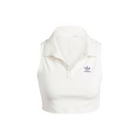 Adidas Originals Cropped Logo Slim-Fit Sleeveless Vest Women Tops White IT9858 XL