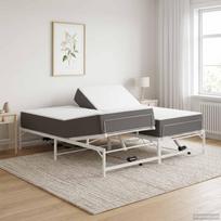 Elektrinis reguliuojamas lovos rėmas Balta 160 x 200 cm Plienas