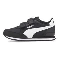 Puma ST Runner v3 Nylon Little Kid Black White Kids Sneakers 384902-01 28 black