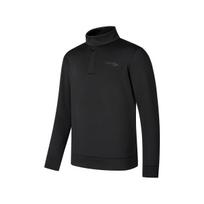 Saucony Urban Commuting Series Solid Color Simple Letter Logo Knitted Stand Collar Long Sleeve Sweatshirt Men sweatshirt Black SC2240157A-BK01 3XL