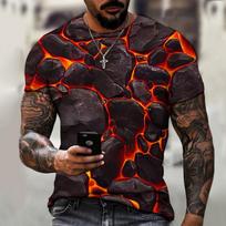 Terror Magma Trend Print 3D T-shirt Fashion for Men's Summer T-shirt S