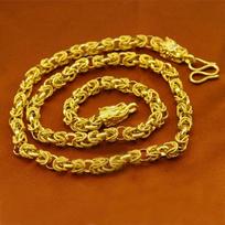 Dragon Head Spring Necklace Men's Chinese Dragon Domineering Chain Gold Plated Long-lasting Color auksas