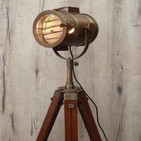 Tripod Floor Lamp In  Brown Finish