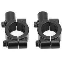 2 Pcs Motorcycle Handlebar Mirror Mount Rearview Mirror 22mm Thread Holder Clamp Adaptor for Motorcycles ATV Scooter white
