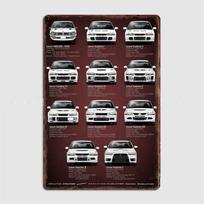 Lancer Evolution Heritage v2 Spec Classic Car Metal Poster Sign Bar Garage Club Custom Pub Wall Decor Tin Room Decor Home Decor 7.9x11.8In(20x30cm)