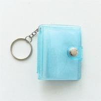 2 Inch Mini Photo Albums, Photo Card Holders, PVC Key Chain Accessories Jewelry for 1PC Photos mėlyna