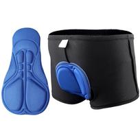 Breathable Cycling Shorts Cycling Underwear 3D Gel Pad Shockproof Bicycle Underpant MTB Road Bike Underwear Shorts M-XXXL XL mėlyna