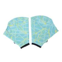 1 Pair Swimming Gloves Elastic Flippers Finger Swimming Hand Fins Anti-slip Portable Webbed Gloves Paddle L žalia