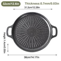 Neapsaugota keptuvė-grilis indukcinei viryklei - 28cm/32cm/34cm/38cm BBQ plokštė M