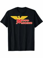 Motos Funny Morini-MM Graphic Unisex T-Shirt - Black Casual Short Sleeve Tee With Bold Yellow & Red Logo Print S