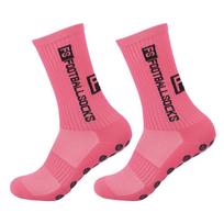 FS stiliaus neslystančios sportinės kojinės futbolui ir krepšiniui Anti-slip Sports Socks rožinė raudona spalva