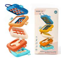 Montessori Toys Busy Board Baby Activity Cube Sensory Toys Folding Puzzle Fine Motor Skill Early Educational Toys for kid age 1+