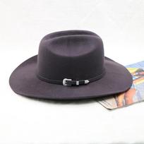 Wool Cowboy Hat Knight Hat Men'S Jazz Top Hat Europe And The United States Autumn And Winter Hat L（58-60cm）