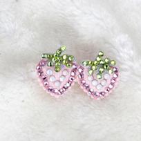 Rhinestone Strawberry Frog Hair Clip for Shih Tzu & Maltese