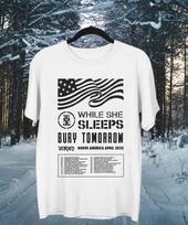 NORTH AMERICA BURY TOMORROW WHILE SHE SLEEPS BAND TOUR T SHIRT TU164 Unisex T-Shirt XL