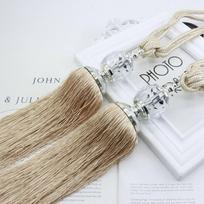 Beaded Decorative Curtain Buckle Household Window Curtain Rope Tassel Curtain Tie Beaded Ball Suitable For Bedroom One Size smėlis