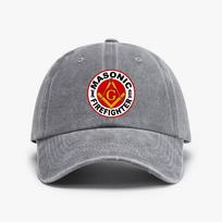 Washed Cotton Masons Masonic Freemason Baseball Cap Unisex Summer Adjustable Hats Freemasonic Compass Distressed Washed hat