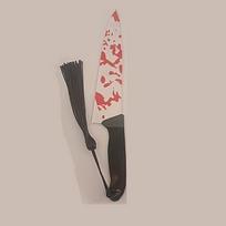 Acrylic Blood Color Knife Transparent Bookmark, Advanced Sense with Tassel Bookmark Design - for Students Who Like Reading Novels Creative Bookmark
