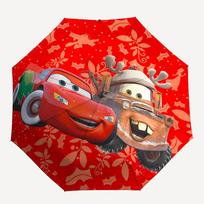 Disney Lightning McQueen,Pixar Cars Manual Opening and Closing Umbrella, 21-Rib Reinforced Folding Design, Lightweight gray