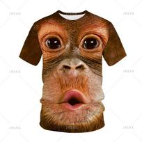 Juokingas beždžionės gorilos grafinis marškinėlis 3D spaudinys Streetwear marškinėlis vyrams moterims madingi viršutiniai drabužiai Hip Hop marškinėlis vaikams berniukams Kawaii Y2k drabužiai XXS