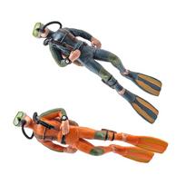 Traditional Fashion Marine Miniature Scuba Diver Addition Enhances Water Beauty gray