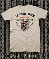 Retro Tiki T Shirt 100% Cotton Bar Mug Restaurant Trader Vics Tropical Drinks XL