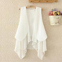 White Black Vest Thin Summer Fashion Slim Sleeveless Vest Outside All Matched Sun Proof Cardigan M balta