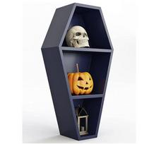 Gothic Coffin Shelf Wall Decor for Halloween 38x18 cm