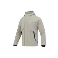 Adidas Logo Fleece-Lined Hooded Jacket Men Outerwear Pebble Silver-Grey IK7682 XXL