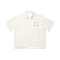 Li Ning Vital Series Solid Color Loose Casual Short Sleeve Polo Shirt Unisex Polo Shirts Off-White APLU035-3 M