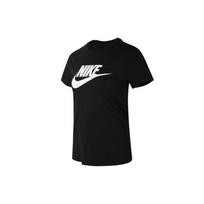 Nike Letter Logo Print American Vintage Sports Crew Neck Casual Short Sleeve T-Shirt Women Tops Black AT2784-010 L black