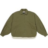 Vans Block By Block Tdc Tokyo Design Collective Coach Lapel Solid Color Comfortable Long Sleeve Jacket Women jackets Olive VN000H2XAMB S