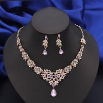 Fashion Choker Necklace Sets for Women Bridal Jewelry Sets Party Prom Wedding Earrings Costume Accessories