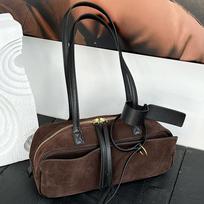 2025 High-End Genuine Leather Women's Tote Bag - Large Capacity Suede Cowhide Shoulder Bag