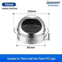 Stainless Steel Rainproof Insect-Proof Wall Vent Hood Exhaust Cover (Customizable)