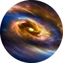 Kosminis apvalus kilimas Galaktikos ūkas Planetos kilimas Svetainės miegamojo šiltas dėvėjimui atsparus neslystantis kilimėlis namų dekoravimas 40x40cm