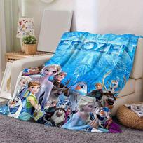 1pc, Disney Frozen Elsa Anna Olaf Snowman Throw Blanket Perfect for Home Decor, Couch Cover, Travel, Camping, Car, Beach, Office Nap Ideal 80x120cm