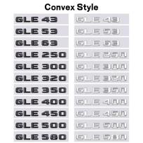 GLE43 53 63 GLE250 300 320 350 400 GLE450 500 580 letter car sticker for GLE class refit rear boot trunk label GLE43-Silver-Convex Style