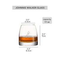 Johnnie Walker Whiskey Set Glasses of 2, OZ 10 Whiskey Glasses, Glasses Rocks for Scotch, Liquor Vodka, Bourbon, Whiskey Gifts